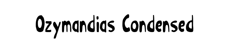 Ozymandias Condensed font preview