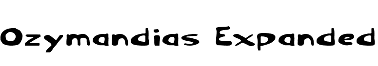 Ozymandias Expanded font preview