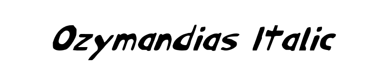 Ozymandias Italic font preview