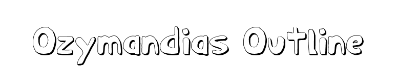 Ozymandias Outline font preview