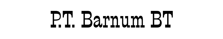 P.T. Barnum BT font preview