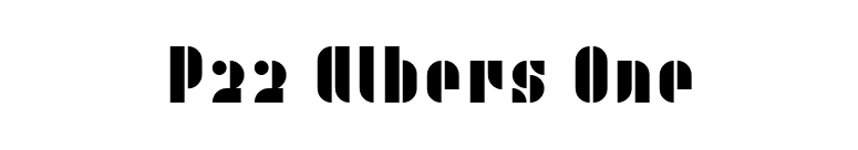 P22 Albers One font preview