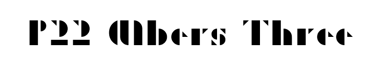P22 Albers Three font preview