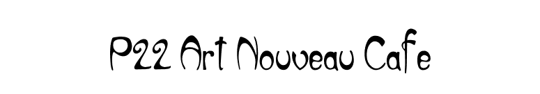 P22 Art Nouveau Cafe font preview