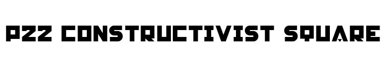 P22 Constructivist Square font preview