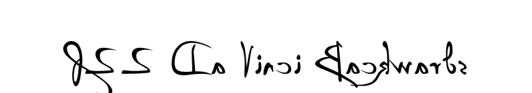 P22 Da Vinci Backwards font preview