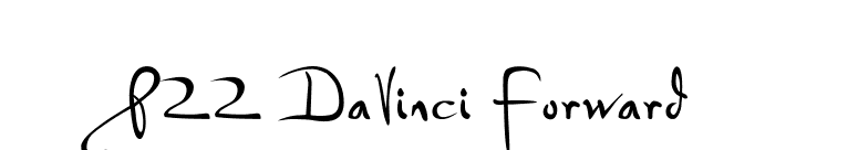 P22 DaVinci Forward font preview
