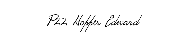 P22 Hopper Edward font preview