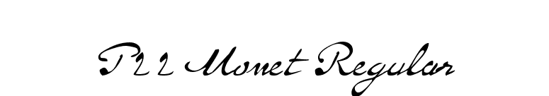 P22 Monet Regular font preview