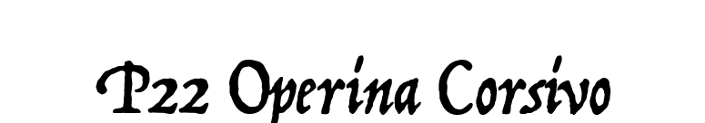 P22 Operina Corsivo font preview