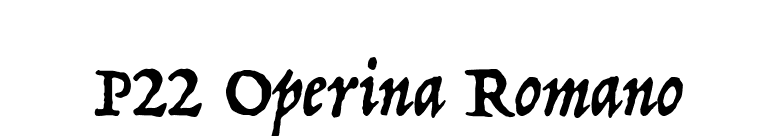 P22 Operina Romano font preview