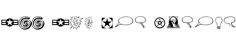 P22 Pop Art Extras font preview
