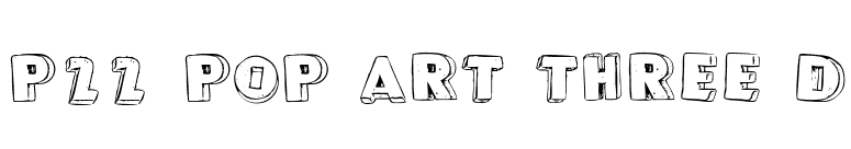 P22 Pop Art Three D font preview