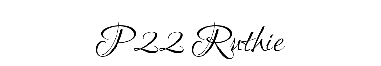 P22 Ruthie font preview
