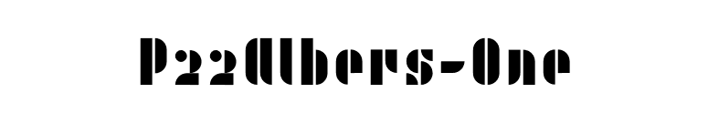 P22Albers-One font preview