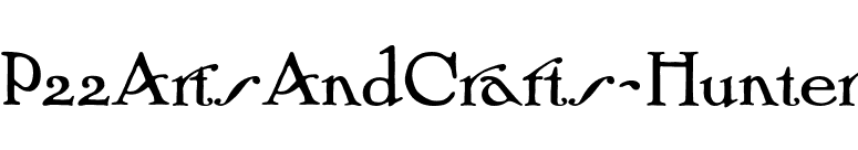 P22ArtsAndCrafts-Hunter font preview