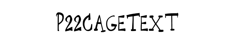 P22CageText font preview