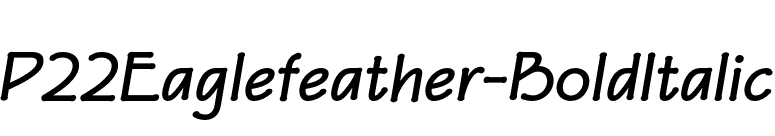P22Eaglefeather-BoldItalic font preview
