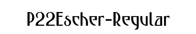 P22Escher-Regular font preview