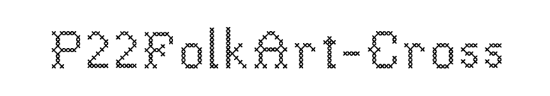 P22FolkArt-Cross font preview