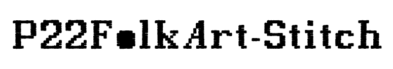 P22FolkArt-Stitch font preview
