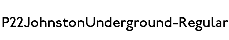 P22JohnstonUnderground-Regular font preview