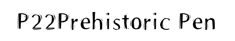 P22Prehistoric Pen font preview