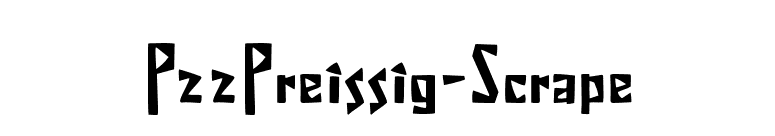 P22Preissig-Scrape font preview