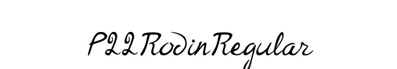 P22RodinRegular font preview