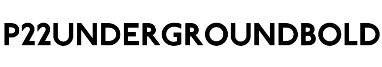 P22UndergroundBold font preview