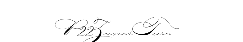 P22ZanerTwo font preview