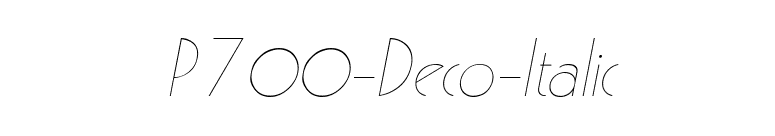P700-Deco-Italic font preview