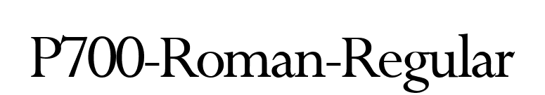 P700-Roman-Regular font preview