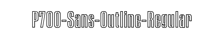 P700-Sans-Outline-Regular font preview