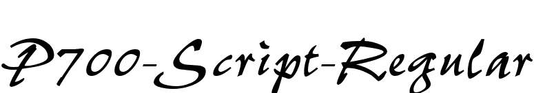 P700-Script-Regular font preview