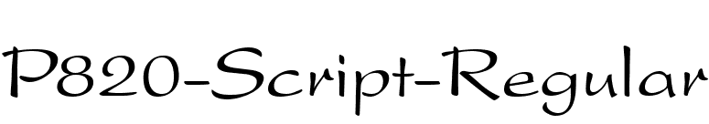 P820-Script-Regular font preview