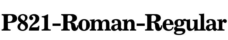 P821-Roman-Regular font preview