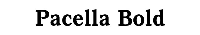 Pacella Bold font preview