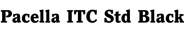 Pacella ITC Std Black font preview