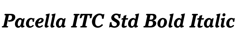 Pacella ITC Std Bold Italic font preview