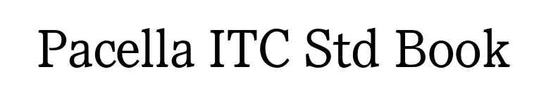 Pacella ITC Std Book font preview