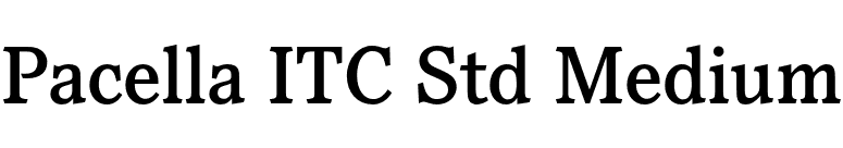 Pacella ITC Std Medium font preview