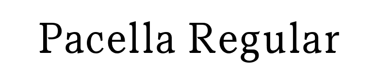 Pacella Regular font preview