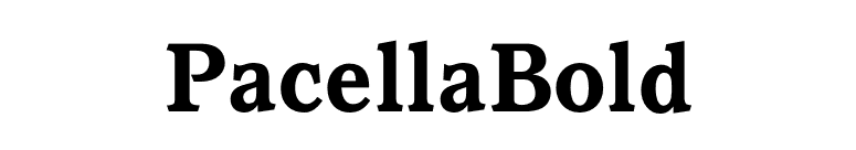PacellaBold font preview