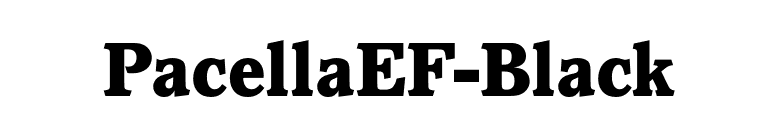 PacellaEF-Black font preview