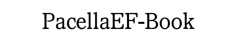 PacellaEF-Book font preview