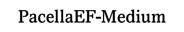 PacellaEF-Medium font preview