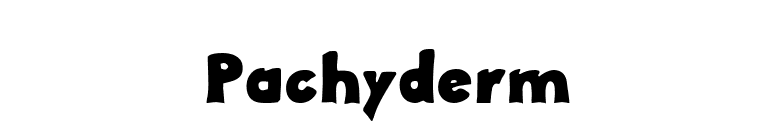 Pachyderm font preview