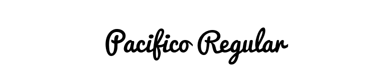 Pacifico Regular font preview