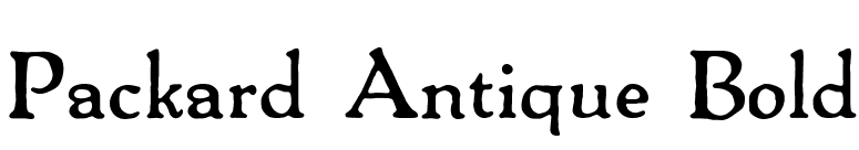 Packard Antique Bold font preview